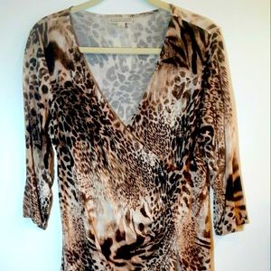 Dana Buchman lepard top